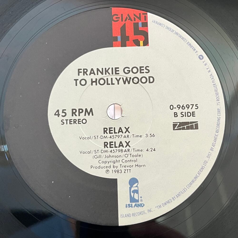 Frankie Goes To Hollywood Relax 45rpm 12" Single 1983 Island 0-96975 - Picture 6 of 7